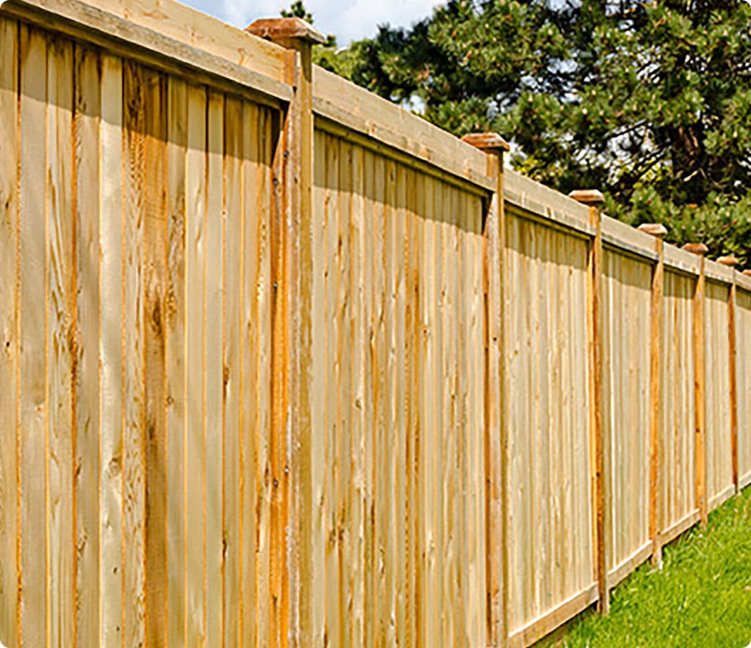 Residential wood fencing